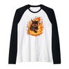 Burning devil Hellcat Raglan Baseball Tee