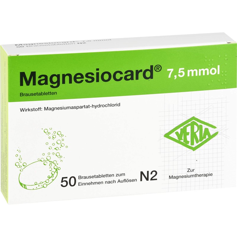 MAGNESIOCARD 7.5 mmol effervescent tablets, pack of 50