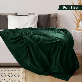 Utopia Bedding Utopia Bedding Fleece Blanket Full Size Forest Green 300GSM Luxury Fuzzy Soft Anti-Static Microfiber Bed Blanket (90x84 Inch)
