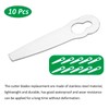 FUNFANG 10Pcs Machine Trimming Blades Replacement Stainless Steel Trimmer Grass