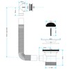 Hulthor Kitchen Sink Overflow Kit Plug with Chain and Overflow