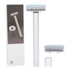 Men Electric Double Edge Razor Portable Adjustable Vibration Metal Shaver