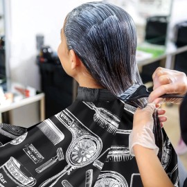 Unbranded Hair Cutting Cape with Neck Duster Brush, Neck Paper Roll, Hair Clips, Salon Bar