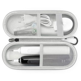 deleyCON Travel Case for Toothbrushes etc., silver, Toiletry bag