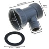 LUORNG 2PCS 45mm Grey Kitchen Sink Drain Adapters Multipurpose Y