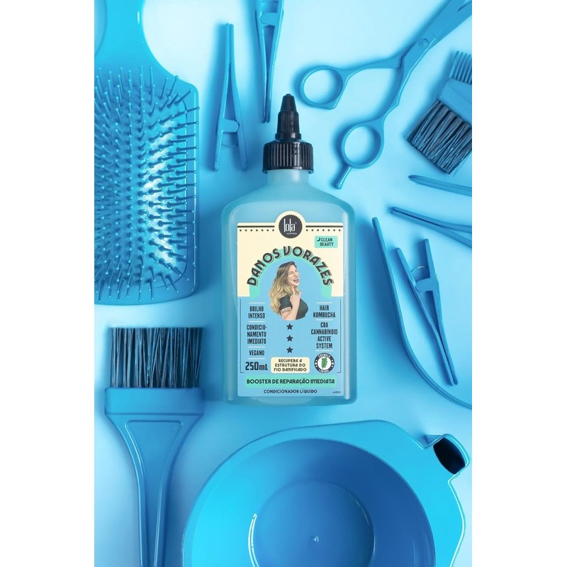 Danos Vorazes Kit Shampoo Fortalecedor 250ml, Booster de reparacion 250ml,