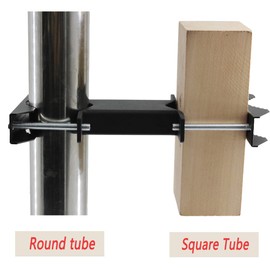 KSWLOR Double Antenna Mast Clamp V Jaw Block Heavy Duty Antenna Mast to Mast Clamp Kits,Deck Patio Umbrella Clamp Pole to Pole Mount Bracket Kits,Antenna Pipe Clamp for Ham,CB,TV,Flagpole,Patio umbrella