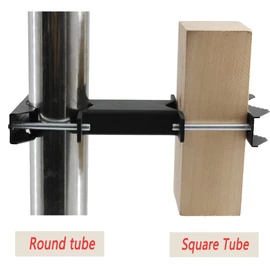 KSWLOR Double Antenna Mast Clamp V Jaw Block Heavy Duty Antenna Mast to Mast Clamp Kits,Deck Patio Umbrella Clamp Pole to Pole Mount Bracket Kits,Antenna Pipe Clamp for Ham,CB,TV,Flagpole,Patio umbrella