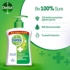 Dettol Original Germ Protection Handwash Liquid Soap Pump, 250ml