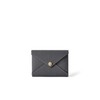 Bonaventura Envelope Card Case Shrink Leather, charcoal gray