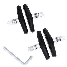 SUCFORTS Bicycle Brake Shoes, V-Type Brake Pads, All-Weather V-Brakes, Noise Reducing, Durable, For Mountain Bike Road Bikes, 2.8 inches (70 mm), Left & Right Design, Hex Wrench Included, Set of 2