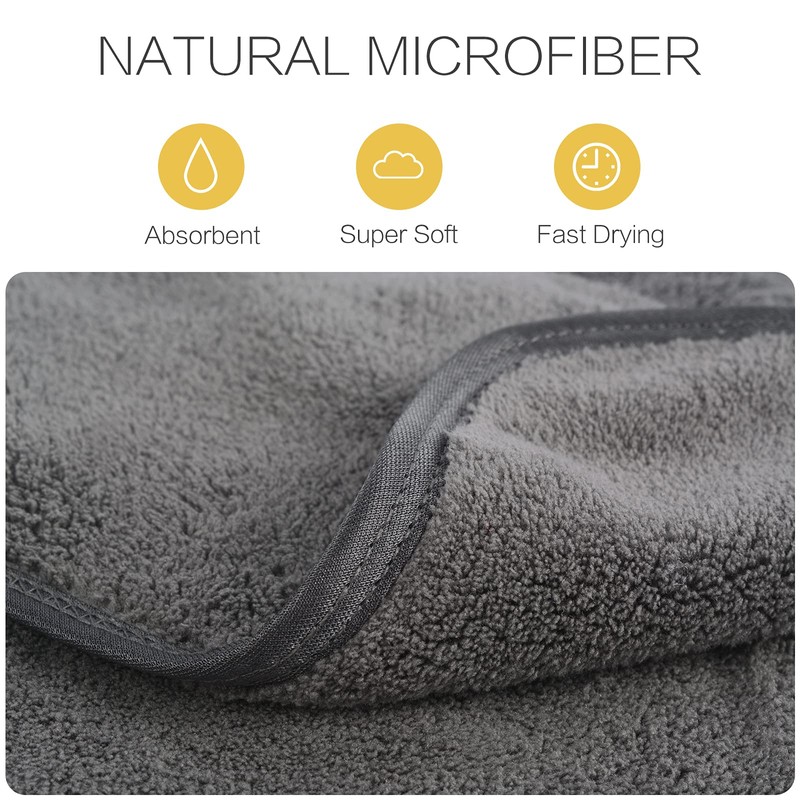KinHwa 6 Pack Microfibre Face Cloth Flannel Makeup Remover Cloth