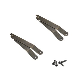 MroMax Folding Support Hinge, 97mm/3.82" Rotatable Folding Lid Support Stay Hinges, Bronze Tone Iron Lid Support Hinges for Wooden Boxes and Jewelry Cases 2 Pcs