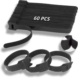 Ruistli Organizador de Cables?60 Pcs-12 * 20cm?Velcr