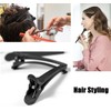 Hair Clips 12Pcs Black Durability Big Bite Alligator Clip Set