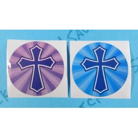 Unbranded Colorful Cross Stickers Lot Of 6 Style 1