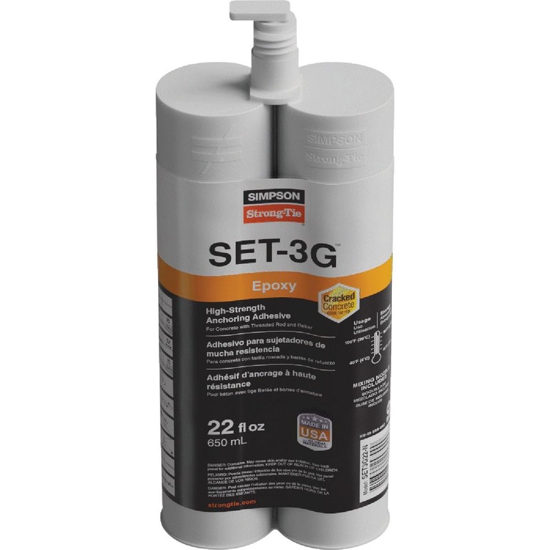 Simpson Strong-Tie SET-XP22-N Set-XP® 22-oz. High-Strength Epoxy Adhesive Cartridge w/