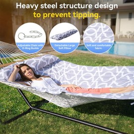 Everyfun Heavy Duty, 500LBS Capacity,Removable Quilted Polyester Pad, Portable & Adjustable Design, Includes Storage Bag, Easy to Assemble, Indoor & Outdoor Use, White-Gray