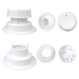 Latest Upgraded 2-Pack RV Plumbing Vent Caps - Camper Vent Cap Replacement for RV Trailer Camper Motorhome, RV Roof Sewer Vent Cover Caps Kit for 1 to 2 3/8 Inch Pipe - White