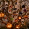 24 Halloween Tree Decorations, Paper Hanging Ornaments with Hanging Twine