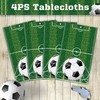 FVEOCR 4 Pack Soccer Party Tablecloths Soccer Sports Theme Party