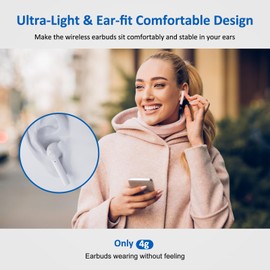 Auriculares Inalámbricos, Auriculares Bluetooth 5.3 HiFi estéreo con pantalla LED,auriculares intrauditivos resistentes al agua con cancelación de ruido para TV Portátil Teléfono Deporte Entrenamiento