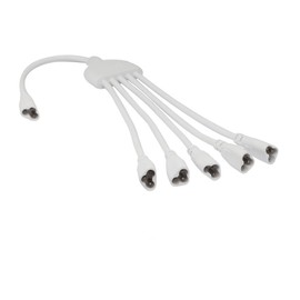 SinLoon T5 T8 LED Splitter Cable 3Pins LED Wire Connector 5 Way Splitter Extension Cord for Ceiling Lights LED Tube Lamp Holder Socket(1to 5)