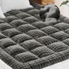 Cymula Queen Mattress Topper Fleece Bubble Pillow Top Mattress Pad