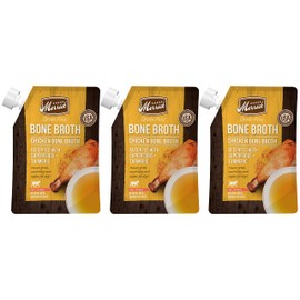 Merrick Grain Free Bone Broth Natural Meal Topper for Dogs, Accented with Superfoods & Cinnamon, for Adult Dogs of All Breeds (Chicken, 16 Ounce,Pack of 3)