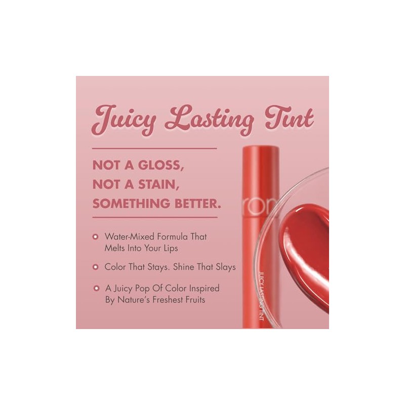 rom&nd Juicy Lasting Tint 07 JUJUBE | Long-lasting, MLBB, Clear