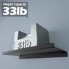 SRIWATANA Black Floating Shelves, Metal Wall Shelves Set of 3