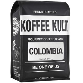 Koffee Kult Colombian Huila Fresh Coffee Beans - Whole Bean Coffee - Fresh Roasted (Ground, 32oz)