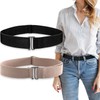 HAWOWZ 2Pcs No Show Stretch Belt for Women Invisible Elastic