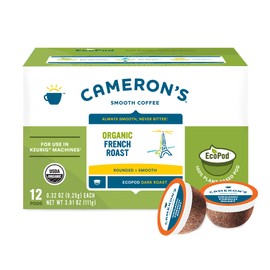Cameron's Coffee Single Serve Pods, Organic French Roast, 12 Count (Pack of 6)