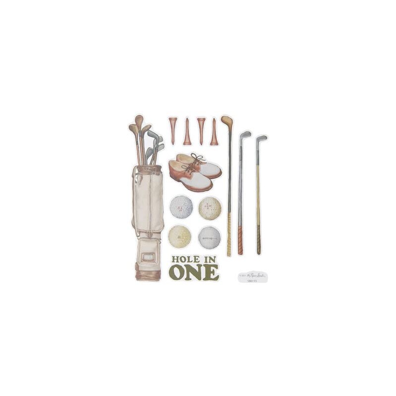 Craft Supply Hole in One Golf Stickers Adhesive Decals for