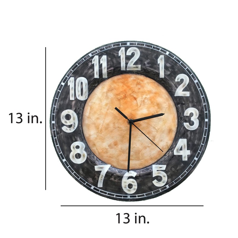 Eangee Home Design 13 Inch Diameter Wall Clock Multicolor Face