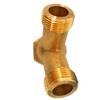 Rustproof Brass Y Piece Plug Thread Tap Adapter High Pressure