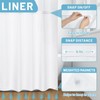 WITHLOC No Hook Shower Curtain with Snap in Liner -