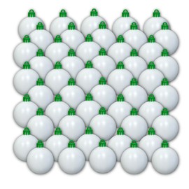 The Treemendous Christmas Tree Ornament Decorating 50 Count Refill Kit - Blank White Ball Ornaments for DIY Craft Activities, Compatible with Treemendous Tree and Gift Box Ornament Decorators…