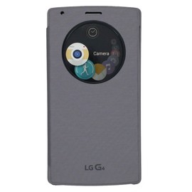 LG Electronics OEM Quick Circle Snap-On Folio Case Cover for LG G4 - In Retail Package, Violet Purple Black