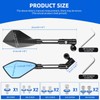 DREAMIZER Universal Motorcycle Mirrors M10 M8 Rearview Mirror Hawk-Eye Side