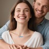 CUPENDA Wave Necklace 925 Sterling Silver Ocean Opal Pendant Necklace