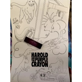 Harold and the Purple Crayon Moive Crayon WITH POSTER 11 X 17 DOUBLE SIDED