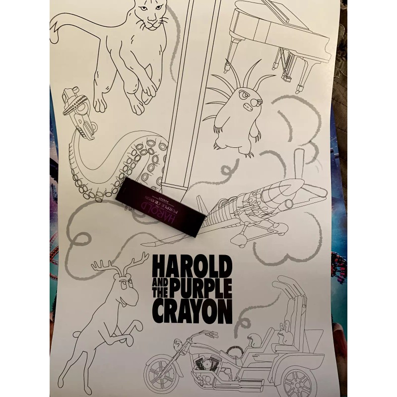 Harold and the Purple Crayon Moive Crayon WITH POSTER 11