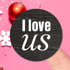 I Love Us Round Label Stickers 100pcs Bible Verse Quotes Saying Circle Decals for Water Bottle Luggages Laptop Computer Envelopes Seals Card Boxes 4in