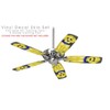 Puppy Dogs on Black - Ceiling Fan Skin Kit fits