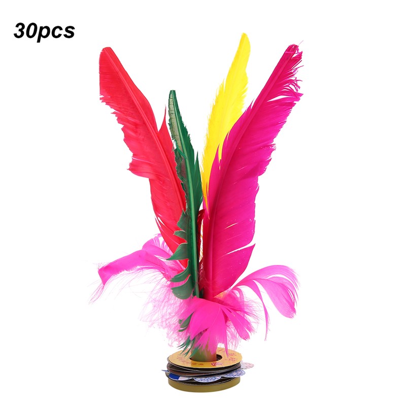 30Pcs Kick Shuttlecock Colorful Chinese Jianzi for Foot Sports Outdoor