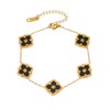 Lansora Geometric Flower Bracelet Gold Plated Titanium Steel Floral Acrylic