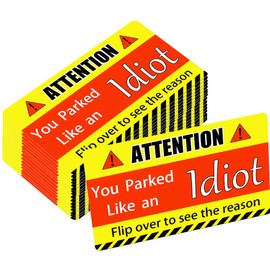 wootile You Parked Like an Idiot Business Cards 3.5"x2" Funny Parking Violation Cards Violation Note Cards with Multi Violation Reasons for Car Owner Prank Gift 50 Pcs