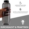 Kavodrink 4 x Tritan Water Bottle, 1.0 L, Black Sports